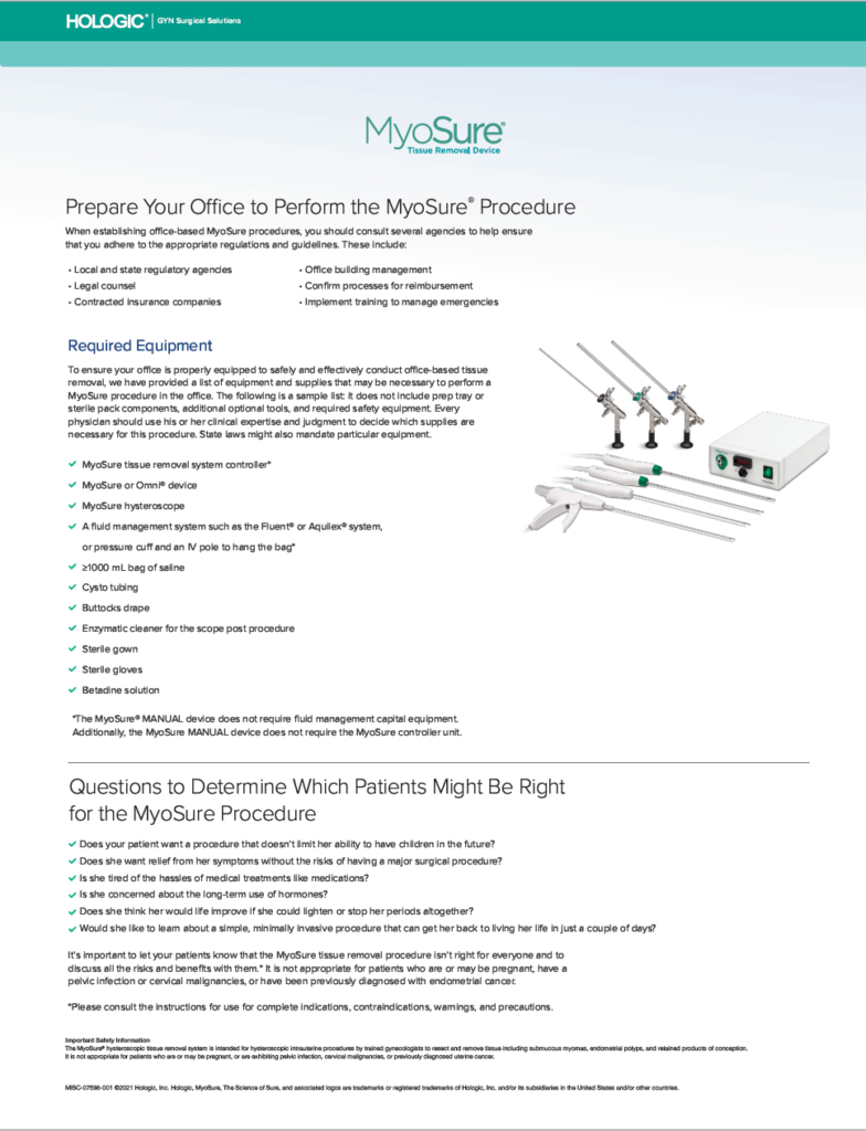 Thumbnail: MyoSure HCP PDF5